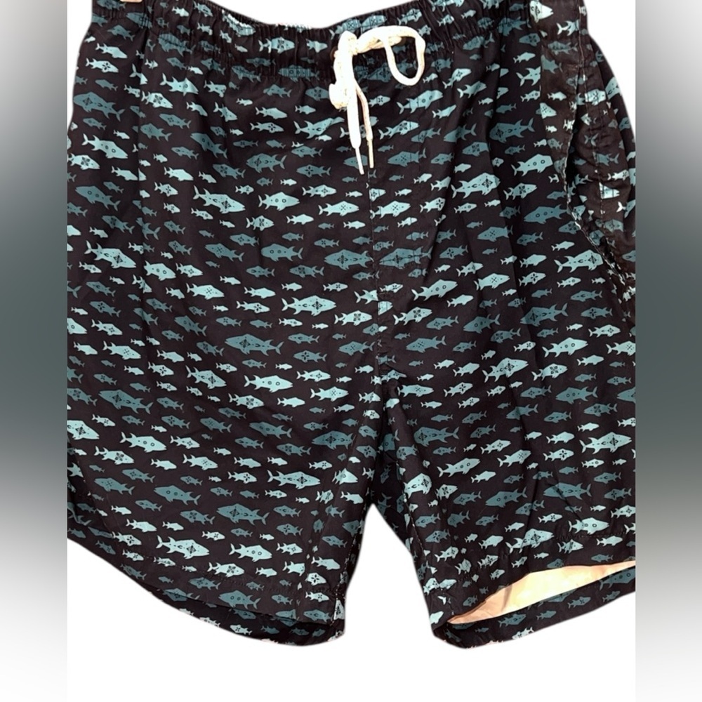 Ocean+Coast Men's Fish Print Swim Shorts XXL